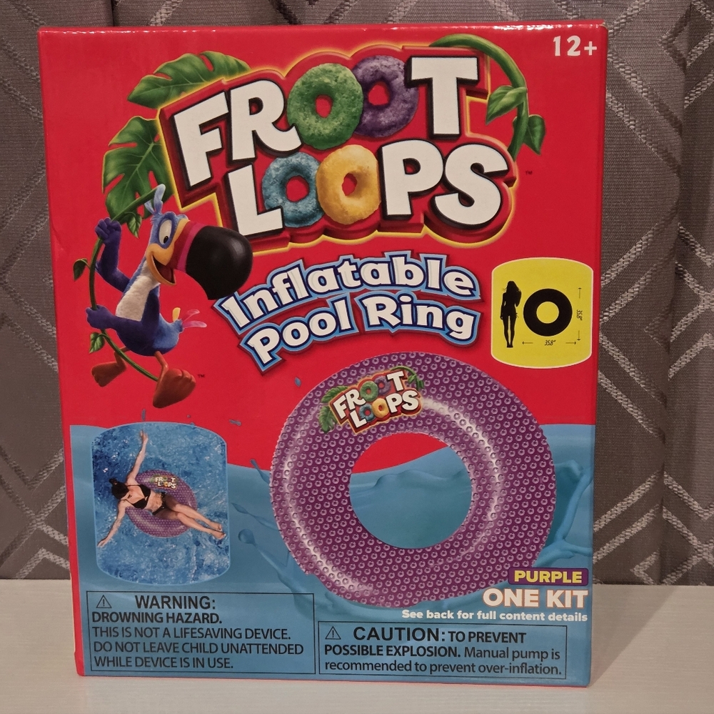 Froot Loops Inflatable Pool Ring -Purple